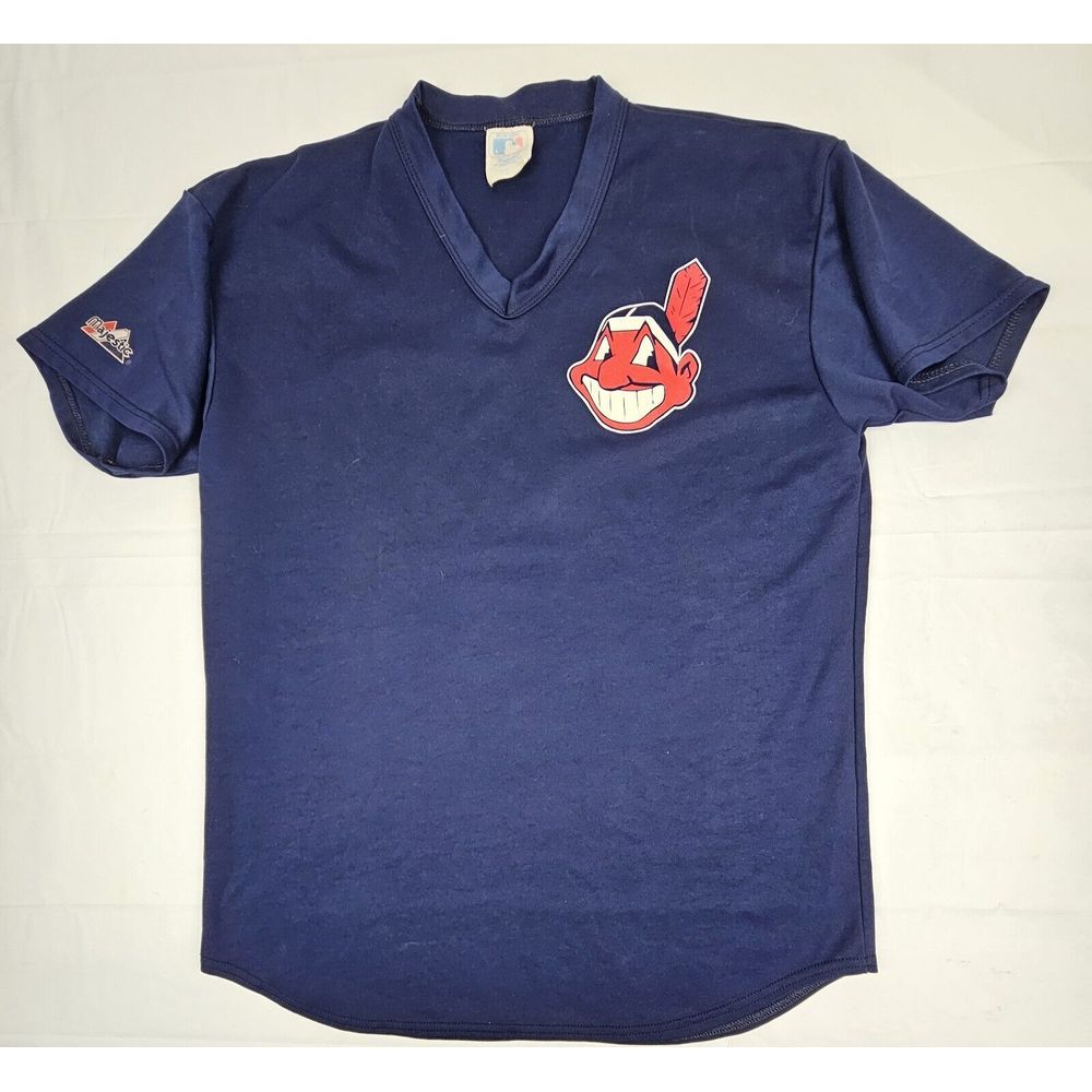 Cleveland Indians Jersey Mens Large. Vintage Pullover‎ Majestic Batting Practice